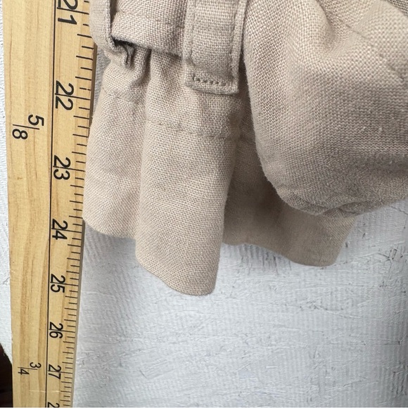 A New Day Women's Cream Double-Breasted Linen Trench Coat Large Gorpcore - Picture 12 of 14